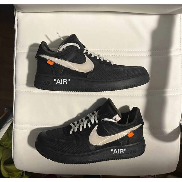 Size 9.5 - Nike Air Force 1 Low x OFF-WHITE Black 2018 main image 6